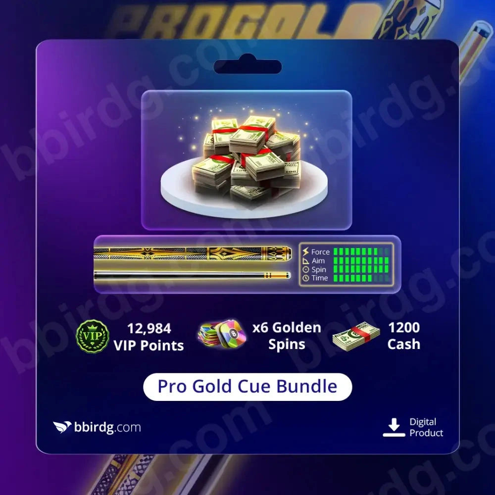 1200 Dinheiro com Pro Gold Cue Bundle 8 Ball Pool 8BP Ofertas