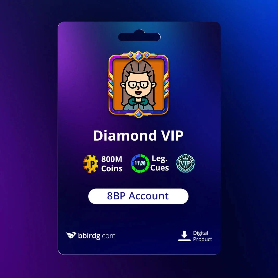 800 milioni di monete & 11 Legendary Cues | Diamond VIP 8 Ball Pool Account