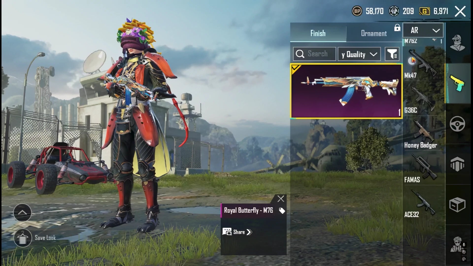 Rare PUBGM Account - 20 + Premium Skins - Level 51 Platinum Peak | PUBGM Account