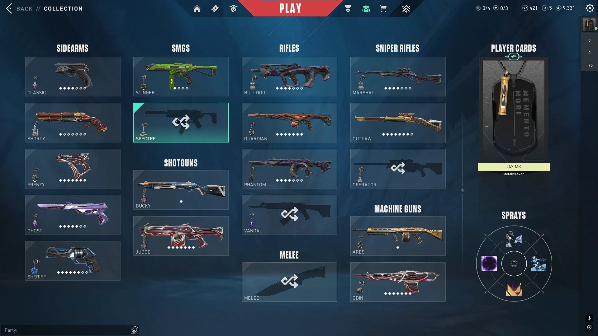 Level 494 Large Skins Collection - Immortal Peak | VALORANT Account