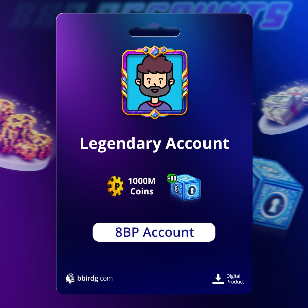 1 Billion Coins Coins & 80 Legendary Box | 8 Ball Pool Account