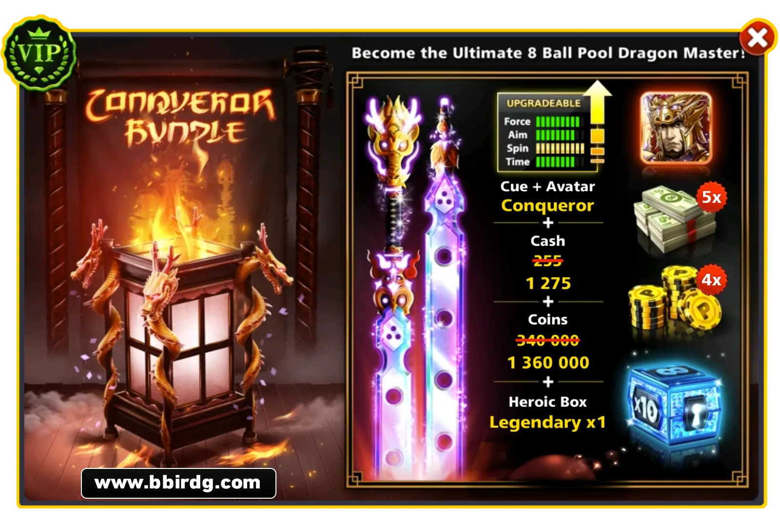 Conqueror Cue | 8 Ball Pool - BlackBird Store