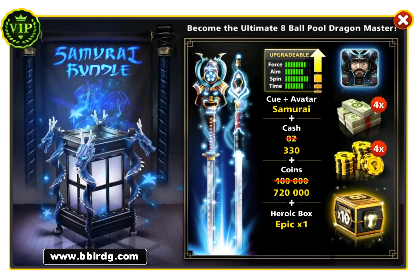 Samurai Cue | 8 Ball Pool - BlackBird Store