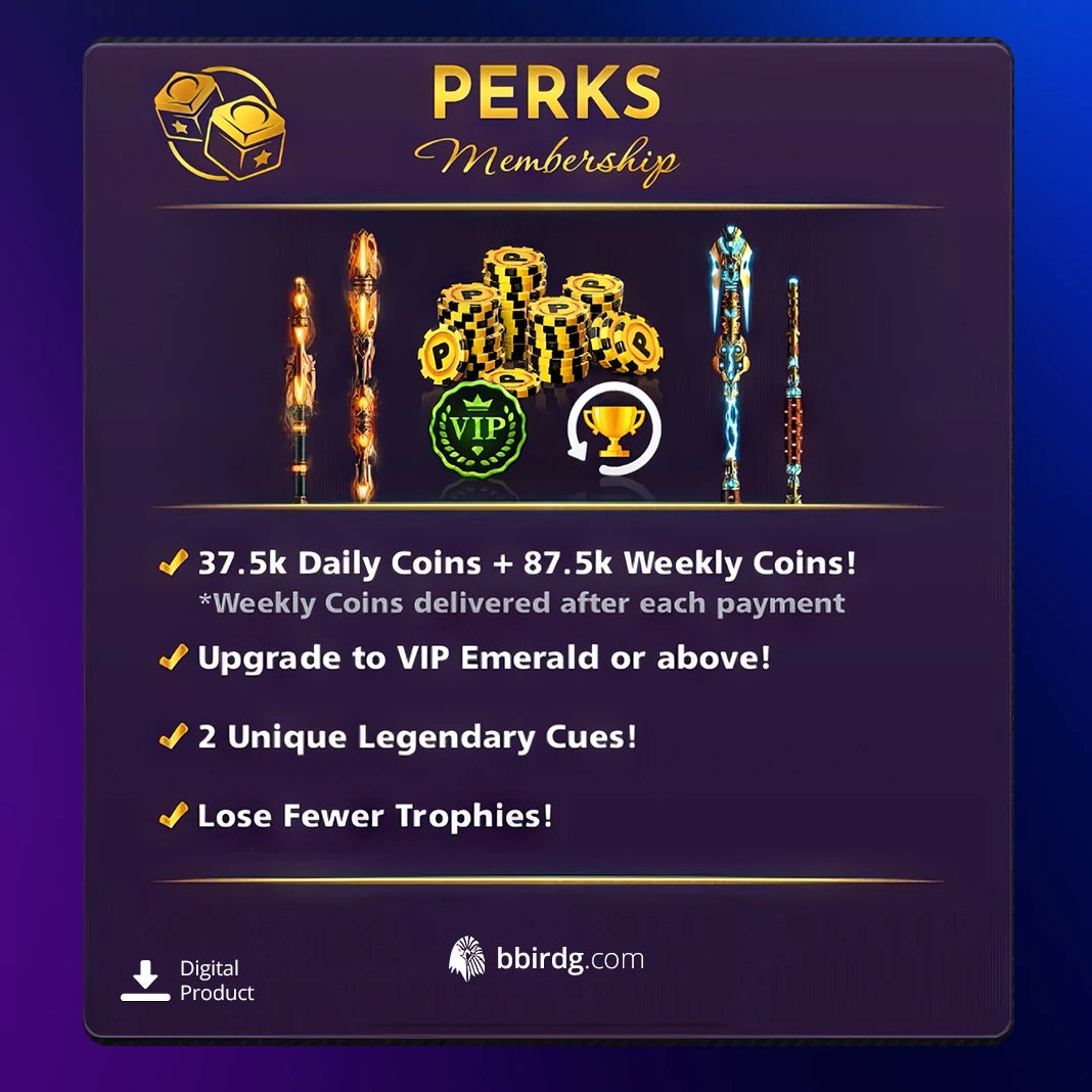 Perks Membership Legendary Cues (7 days) | 8 Ball Pool