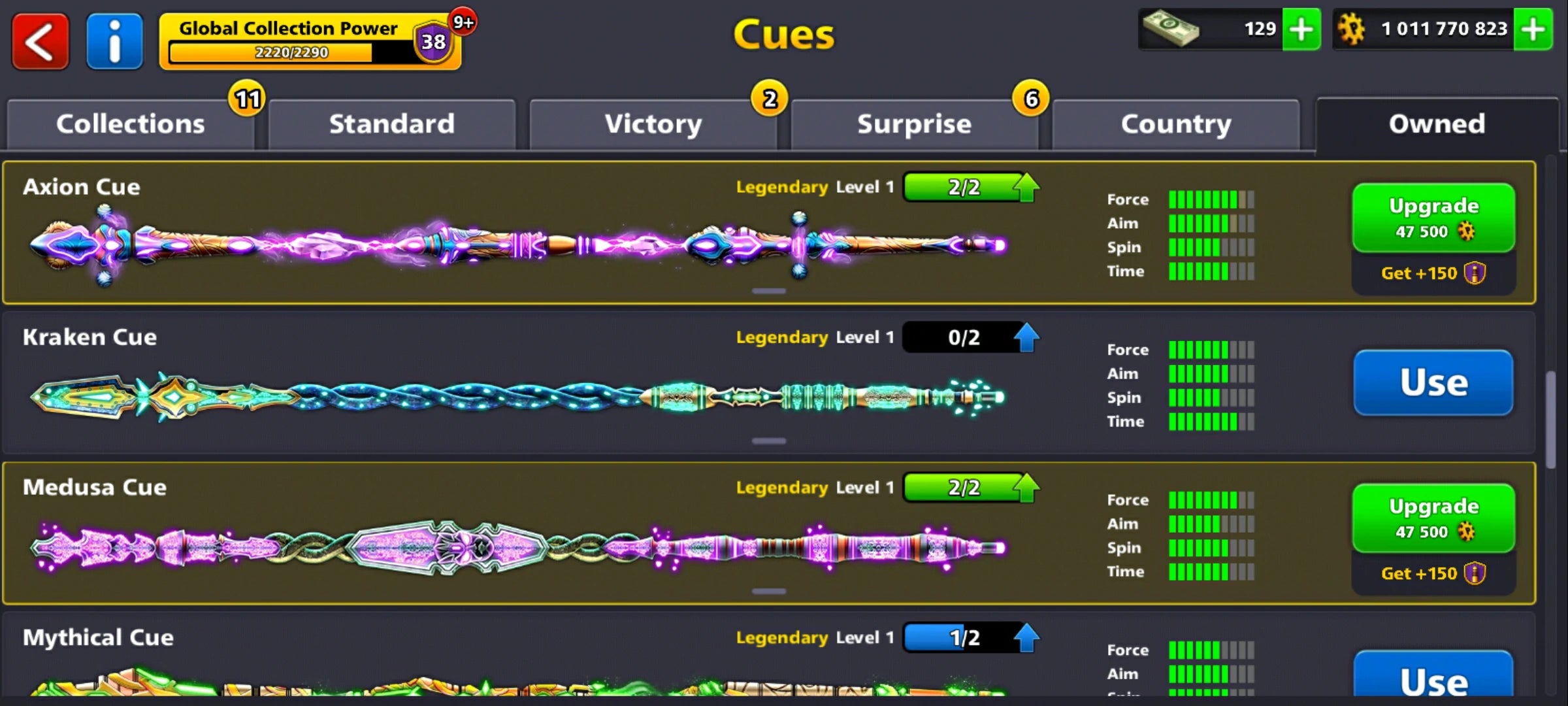 1 Billion Coins and 14 Legendary Cues | 8 Ball Pool Account