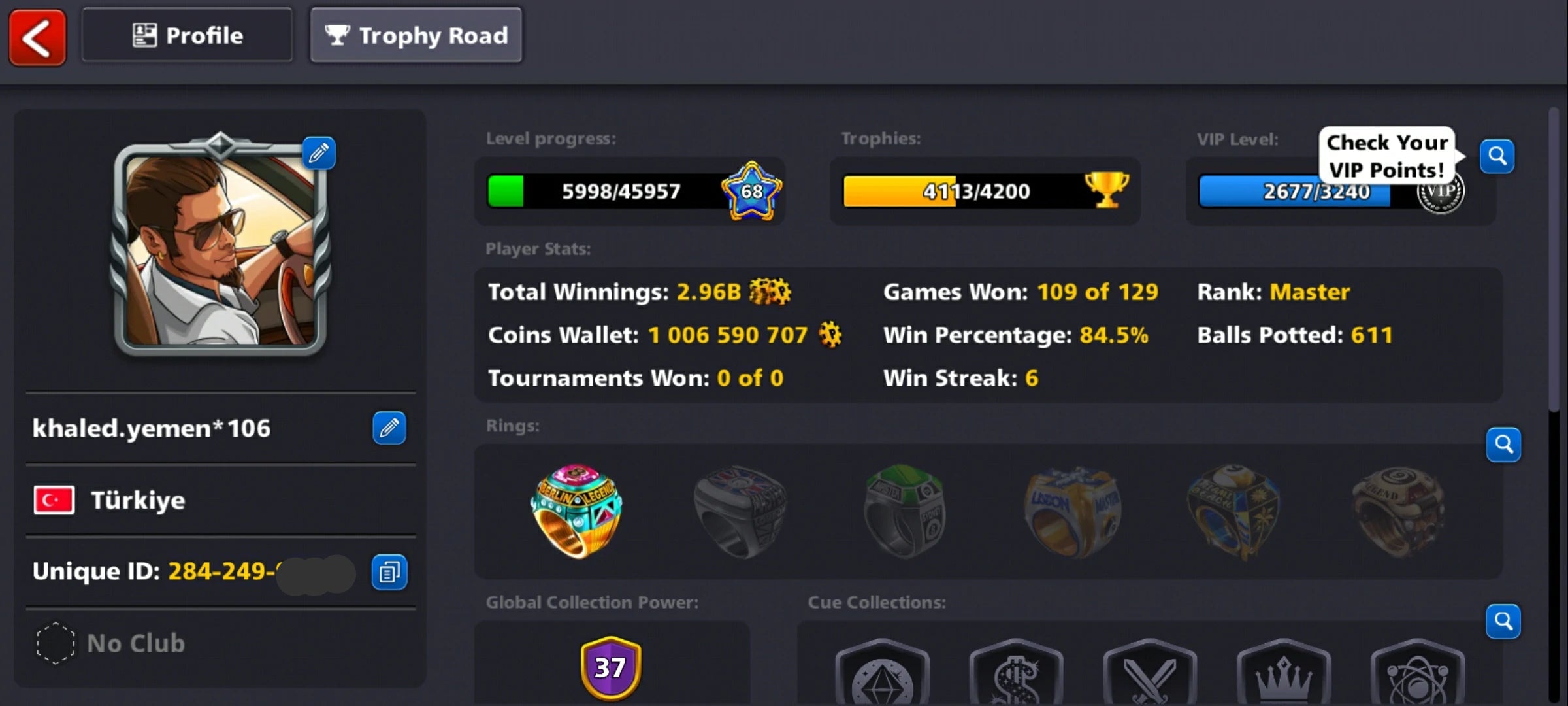 1 Billion Coins and 10 Legendary Cues | 8 Ball Pool Account