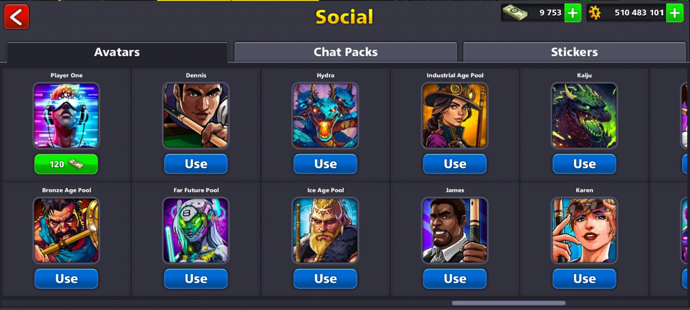 500M Coins | 9500+ Cash | 150+ Various Cues | 8 Ball Pool Account