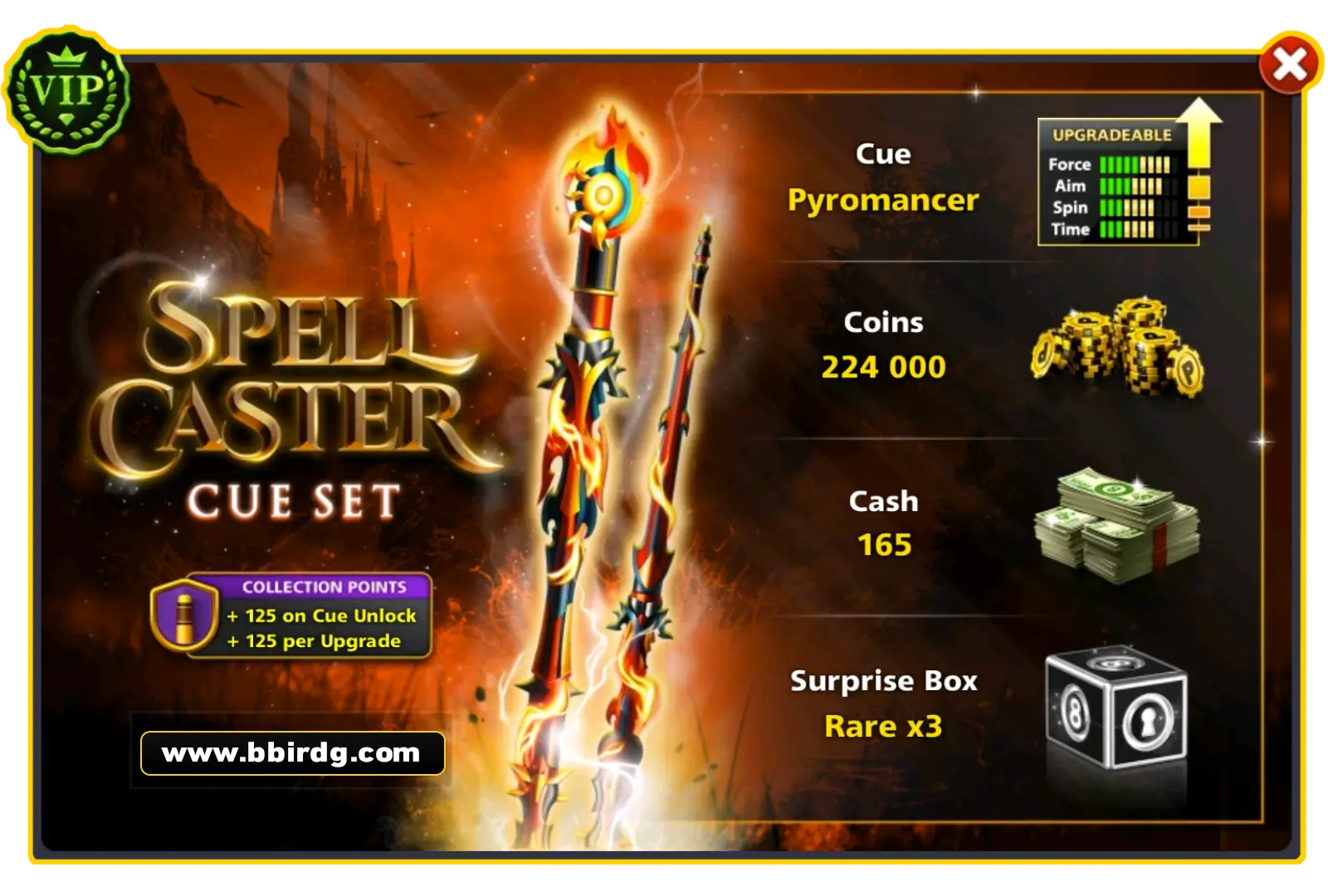 Pyromancer Cue - Spell Caster Set | 8 Ball Pool - BlackBird Store