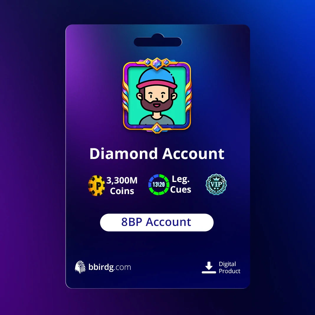 3.3 Billion Coins & 15 Legendary | Diamond 8 Ball Pool Account