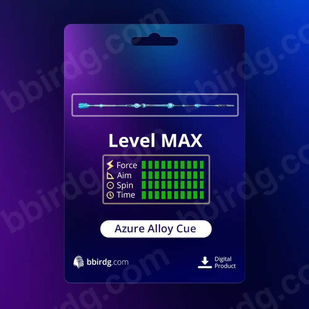 Azure Alloy Cue - MAX Level | 8 Ball Pool