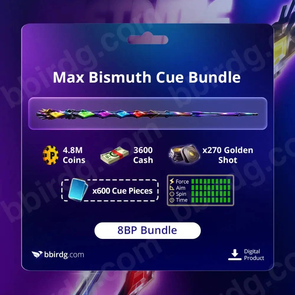 Bismuth Animated Cue Bundle - Max Level | 8 Ball Pool 8BP offerte