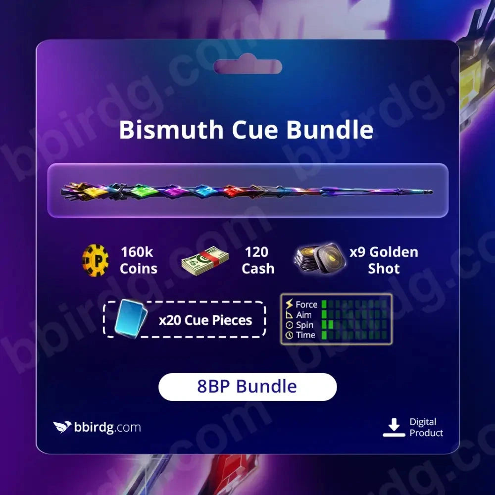 Bismuth Animated Cue Bundle x20 Cue Pieces Silencio 8 Ball Pool 8BP Deals