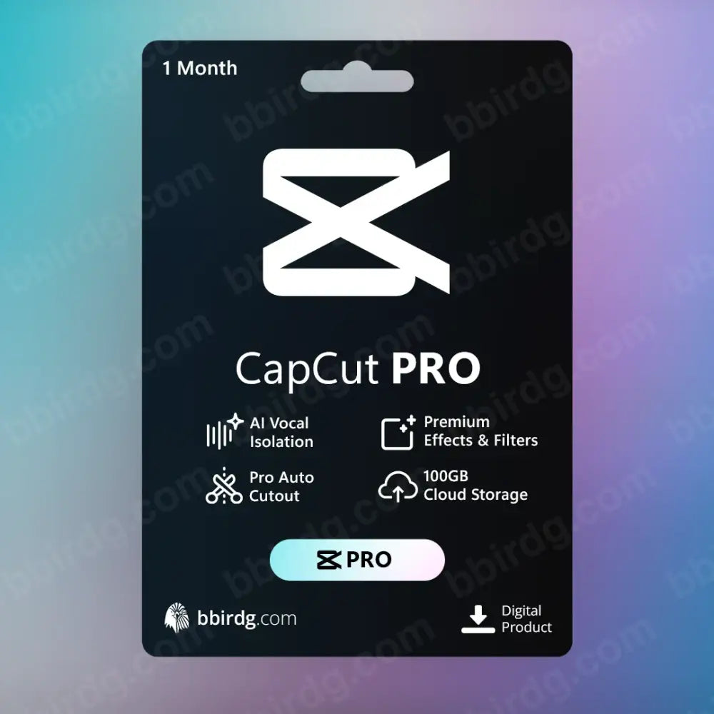 CapCut Pro - 1 & 6 Months | Personal Account 1 Month