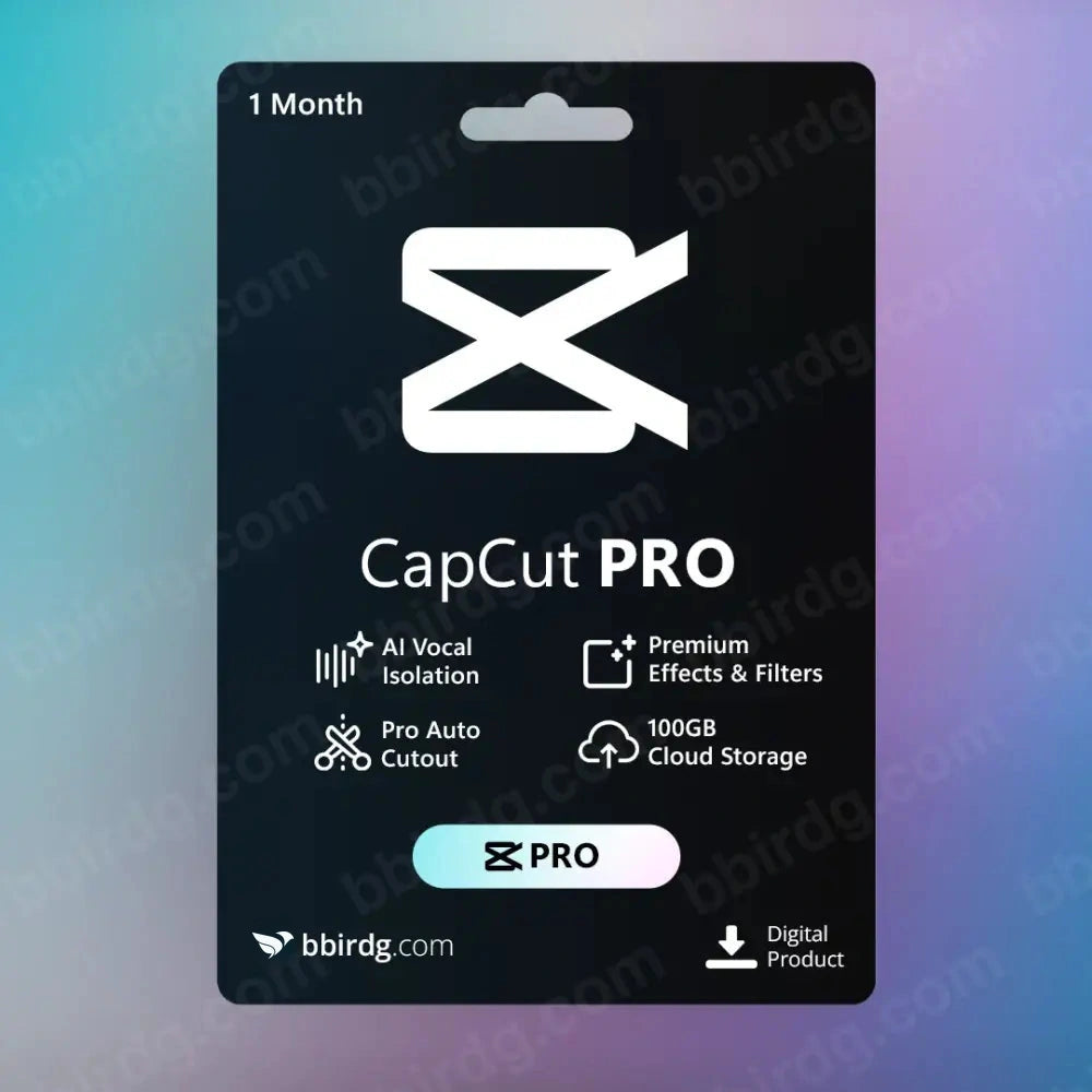 CapCut Pro - 1 ' 6 Months th Personal account 1 Month