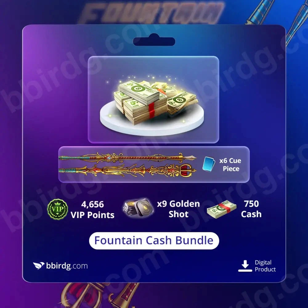 Fountain 750 Cash Bundle Silencio 8 Ball Pool 8BP Deals