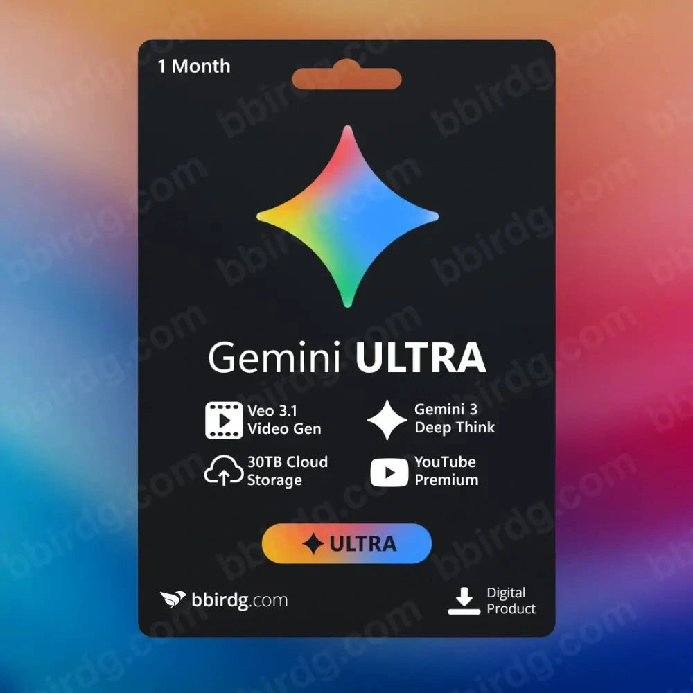 Google Gemini Ultra - 1 Month Personal account 1 Month - 25k API Credit