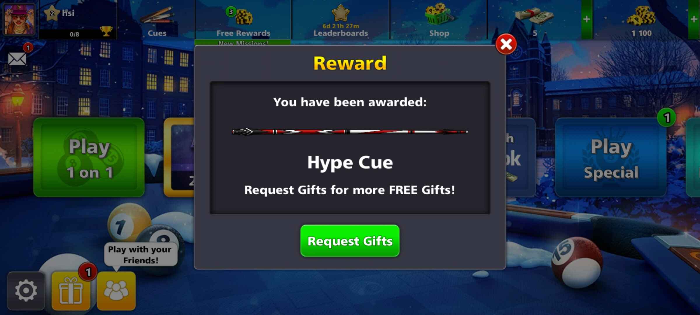 🔴 Claim FREE Hype Cue Reward | 8 Ball Pool