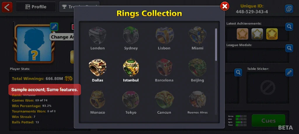 300 Million Coins 6000 Cash | Premium Miniclip Account | 8 Ball Pool