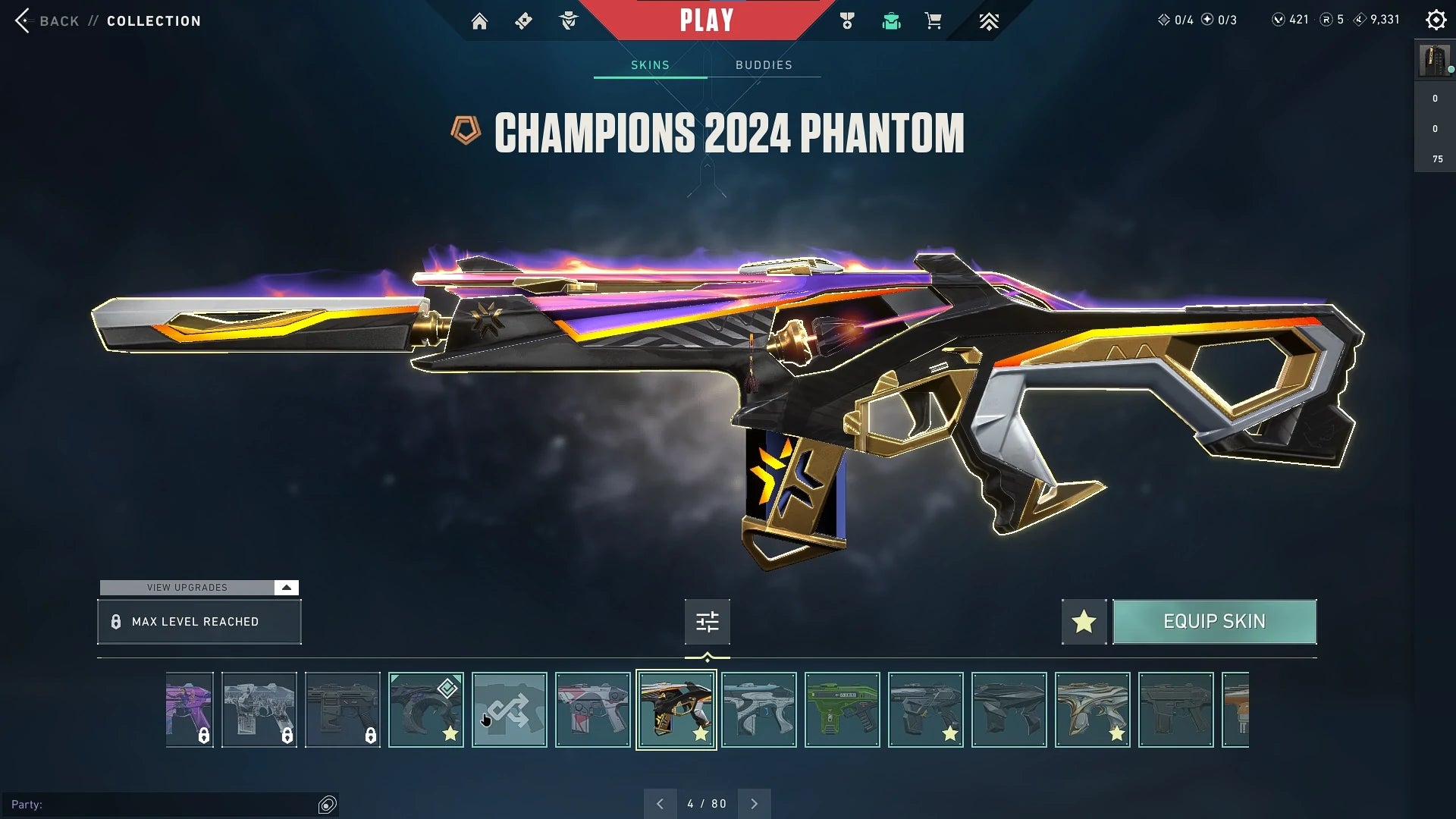 Level 494 Large Skins Collection - Immortal Peak | VALORANT Account