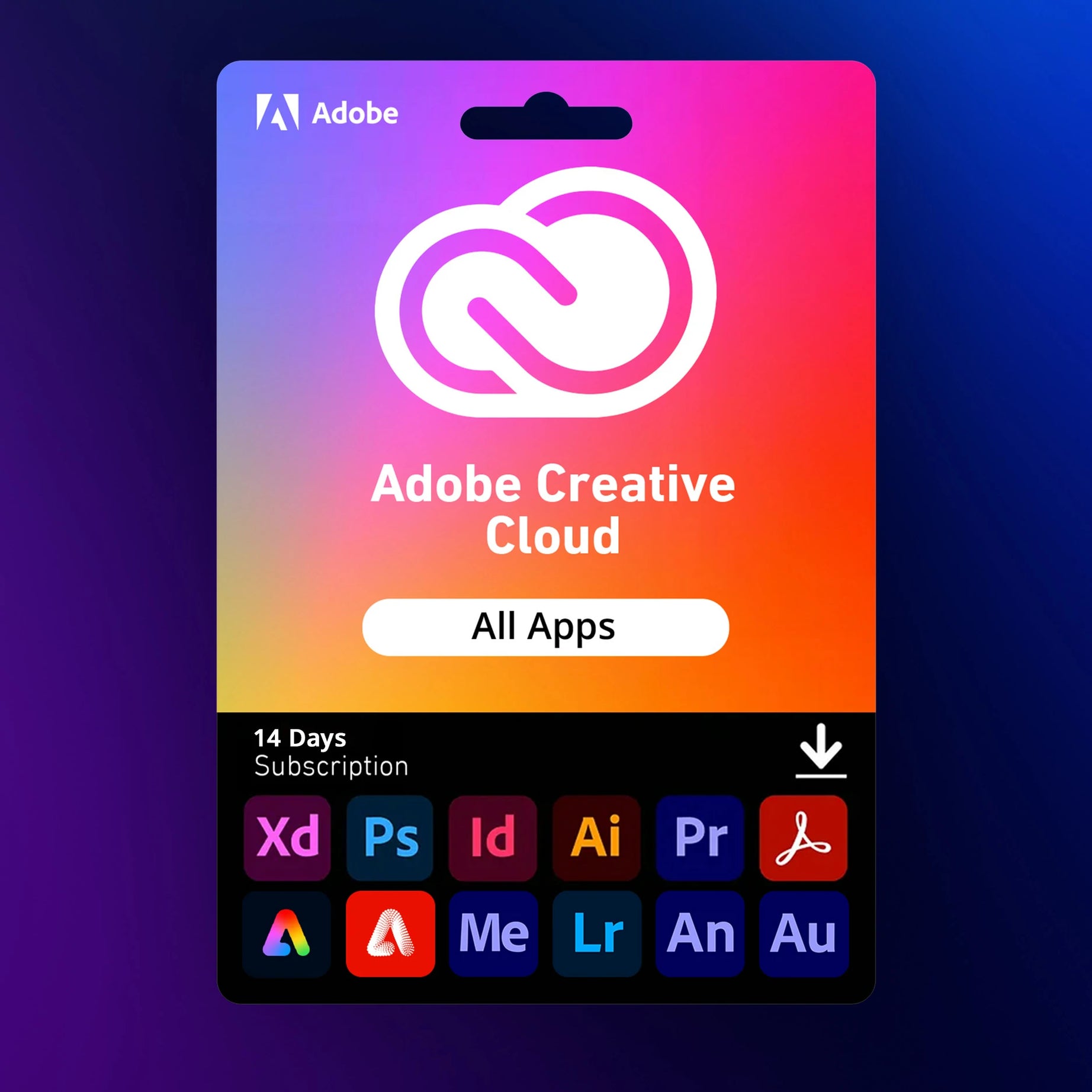 Adobe Creative Cloud: todas las aplicaciones (14 días) 