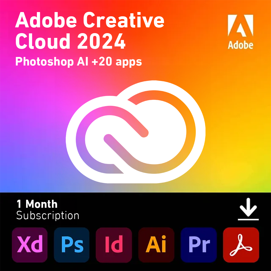 Adobe Creative Cloud All Apps - 1 Month - BlackBird Store