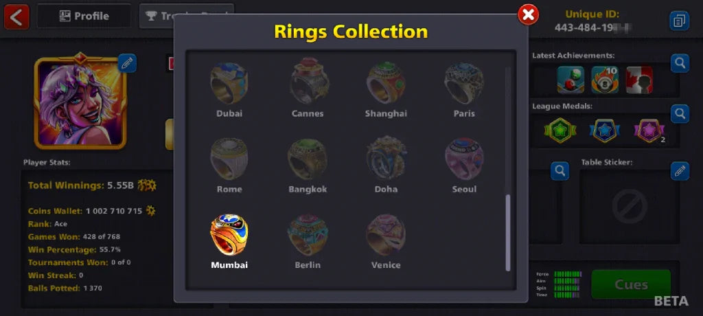 1 Billion Coins, 13 Legendary Cues | Elite Miniclip Account | 8 Ball Pool - BlackBird Store