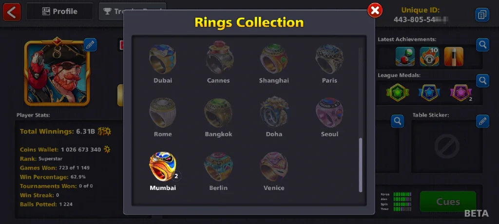 1 Billion Coins & 10 Legendary Cues | Elite Miniclip Account | 8 Ball Pool - BlackBird Store