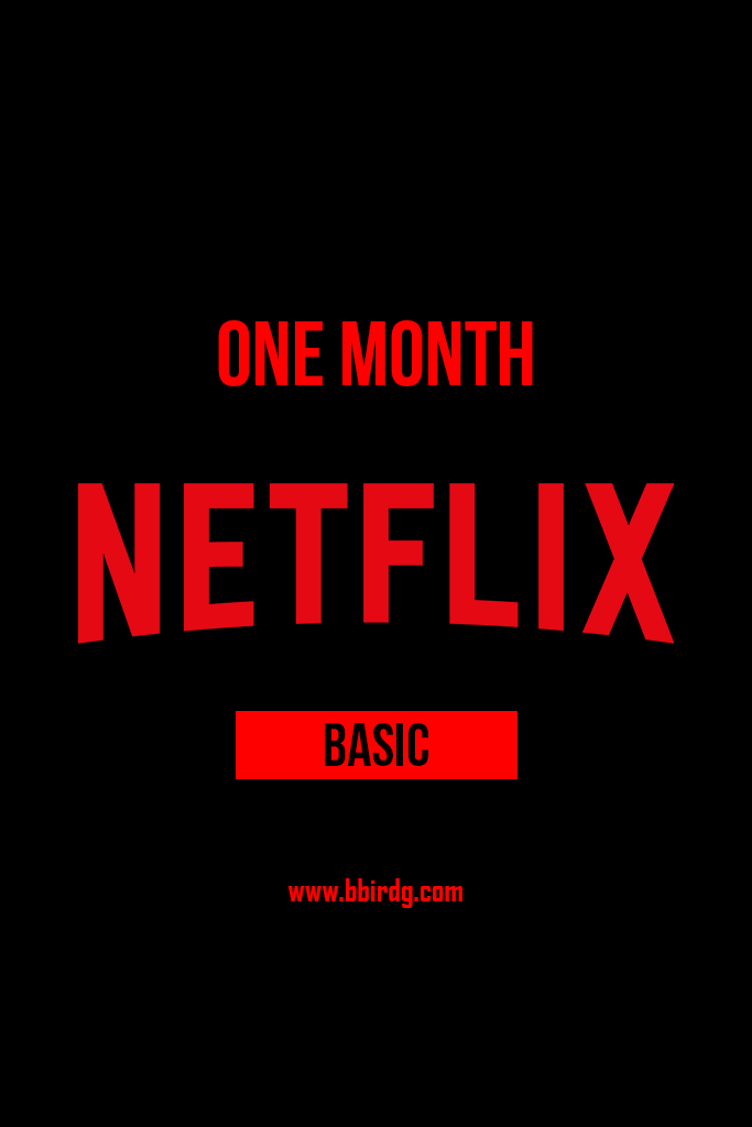 Netflix (Basic) - 1 Month - BlackBird Store