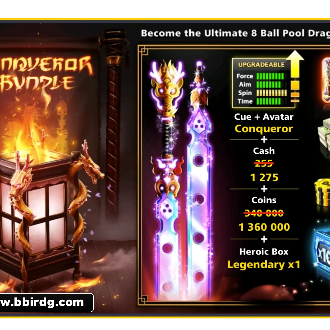 Conqueror Cue | 8 Ball Pool - BlackBird Store