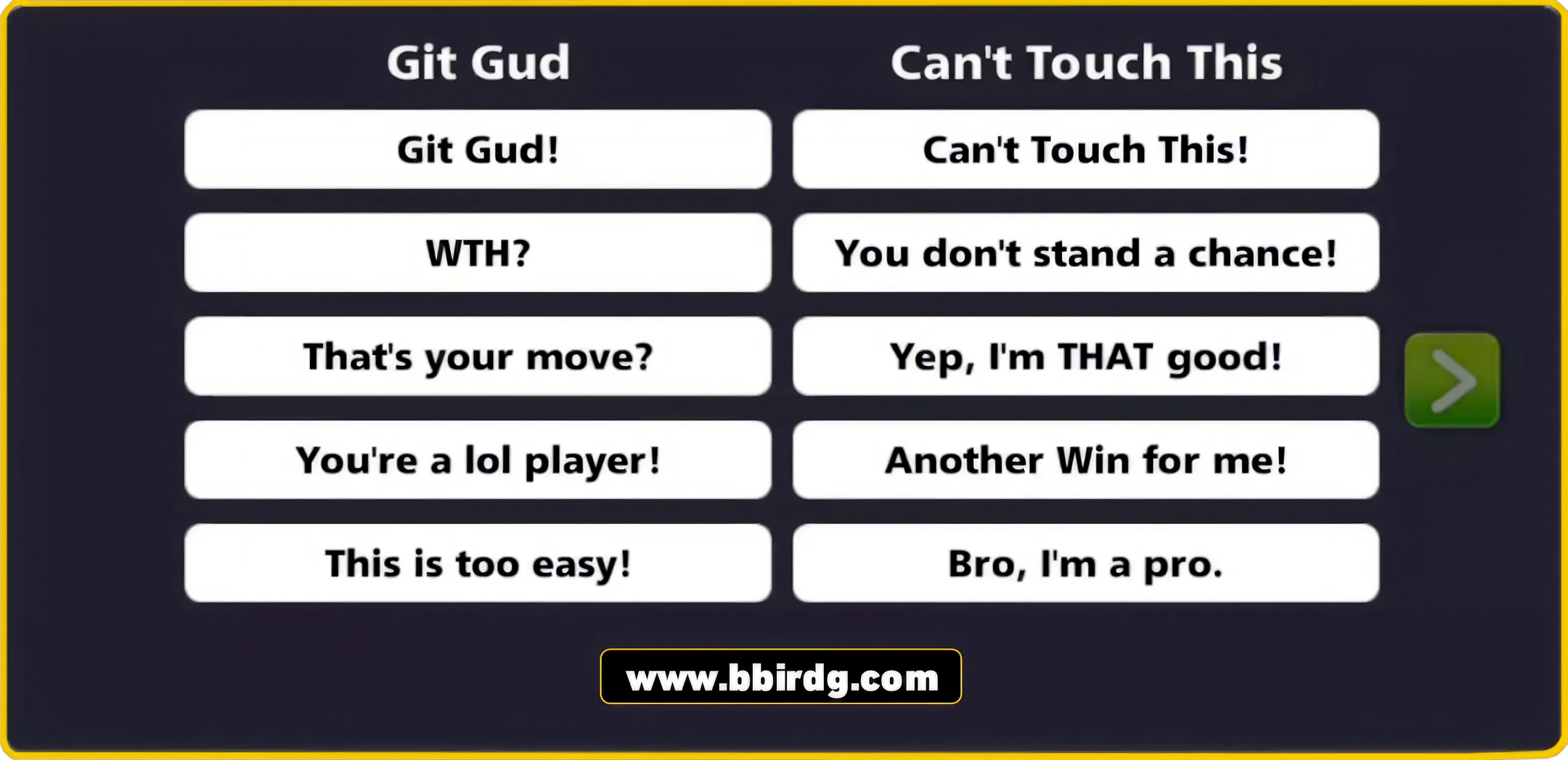 7 Chat Packs Bundle | 8 Ball Pool