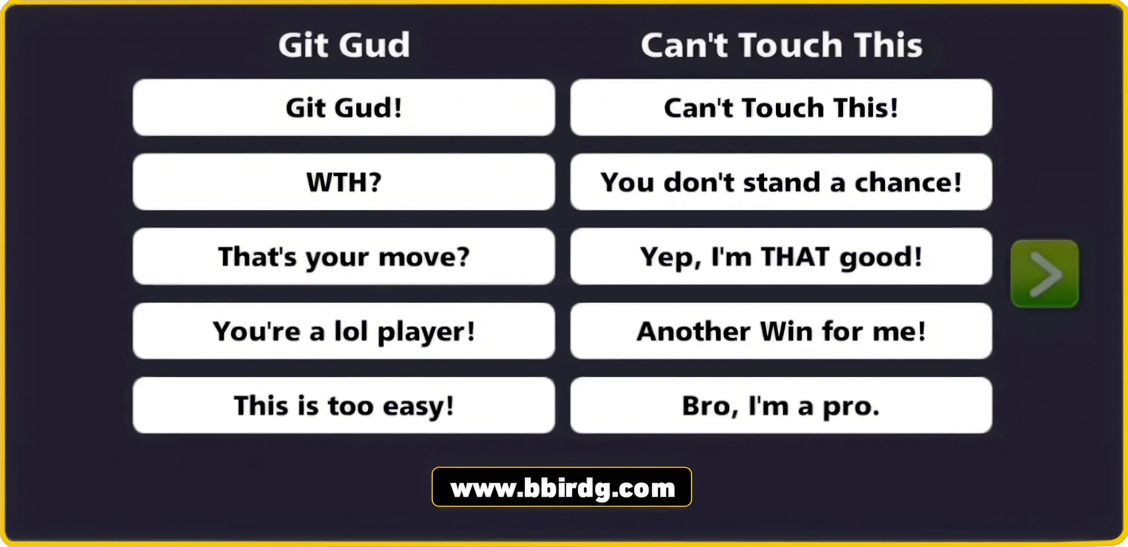 7 Chat Packs Bundle | 8 Ball Pool