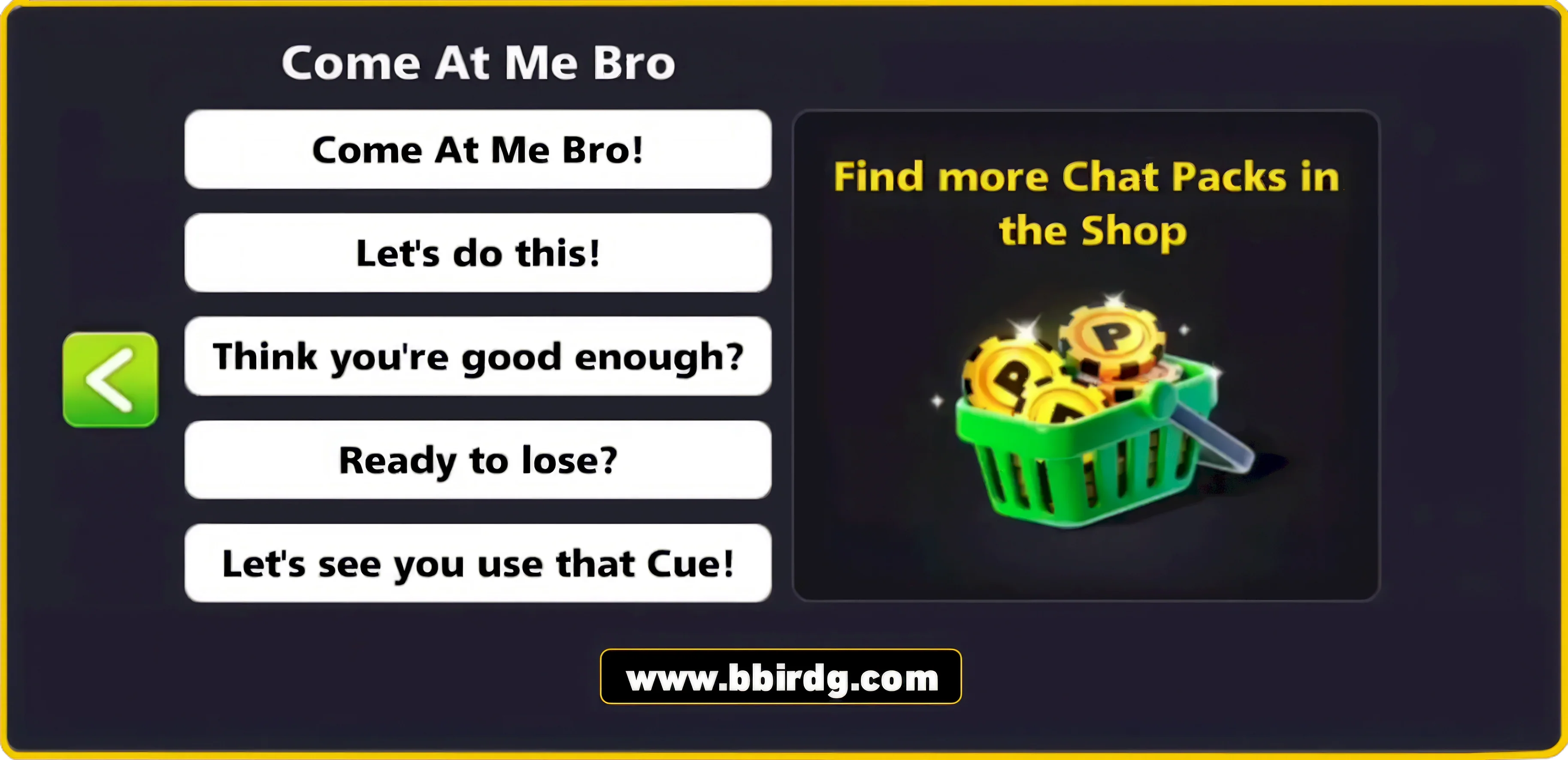 7 Chat Packs Bundle | 8 Ball Pool
