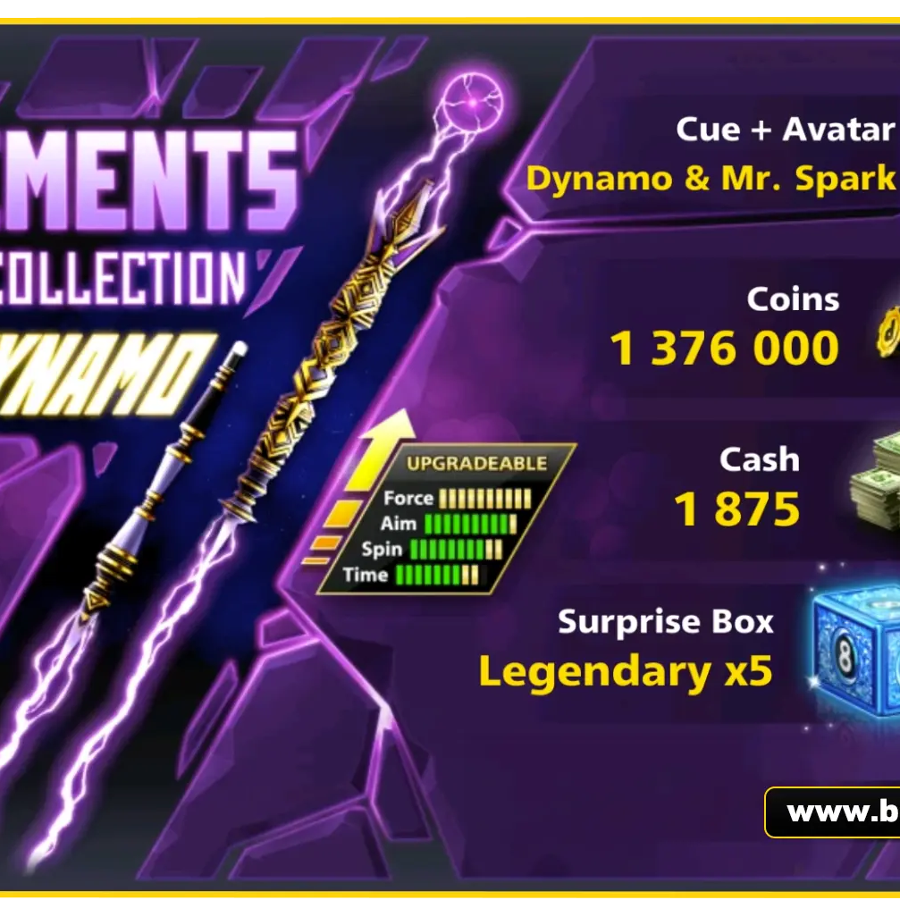 Dynamo Cue - Elements Collection | 8 Ball Pool - BlackBird Store