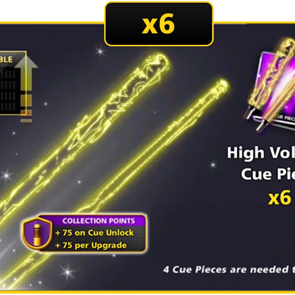 x6 High Voltage Cue Pieces | 8 Ball Pool - BlackBird Store