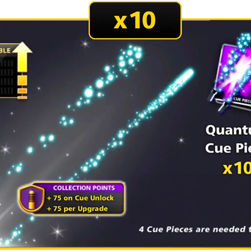x10 Quantum Cue Pieces | 8 Ball Pool - BlackBird Store