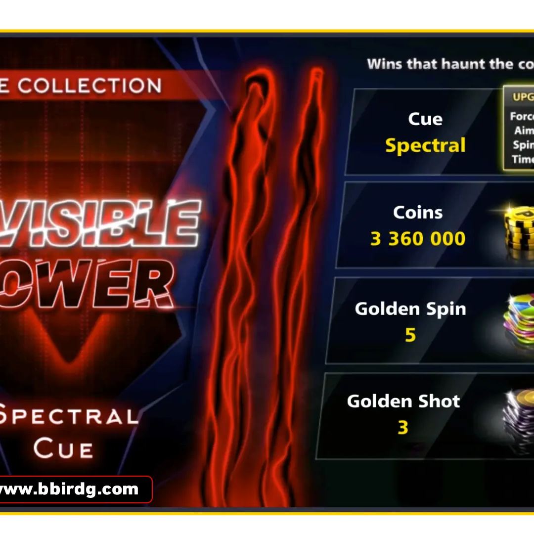 Spectral Cue - Invisible Power | 8 Ball Pool - BlackBird Store
