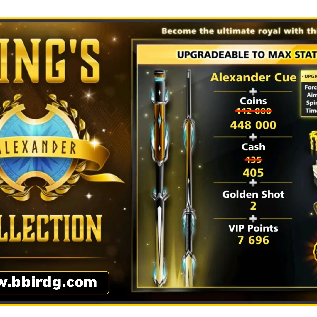 Alexander Cue - King's Collection | 8 Ball Pool - BlackBird Store