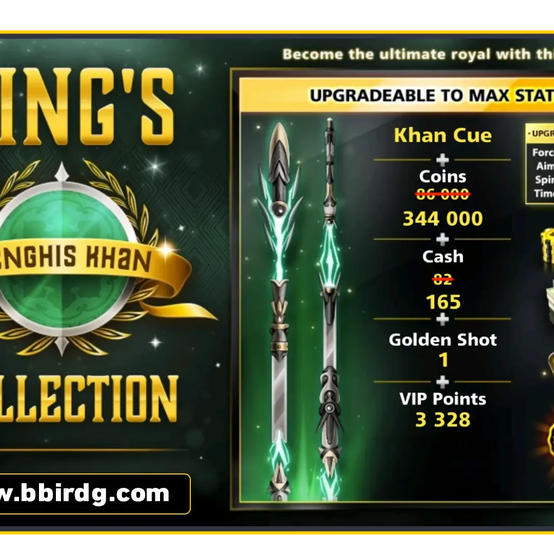 Khan Cue - King's Collection | 8 Ball Pool - BlackBird Store