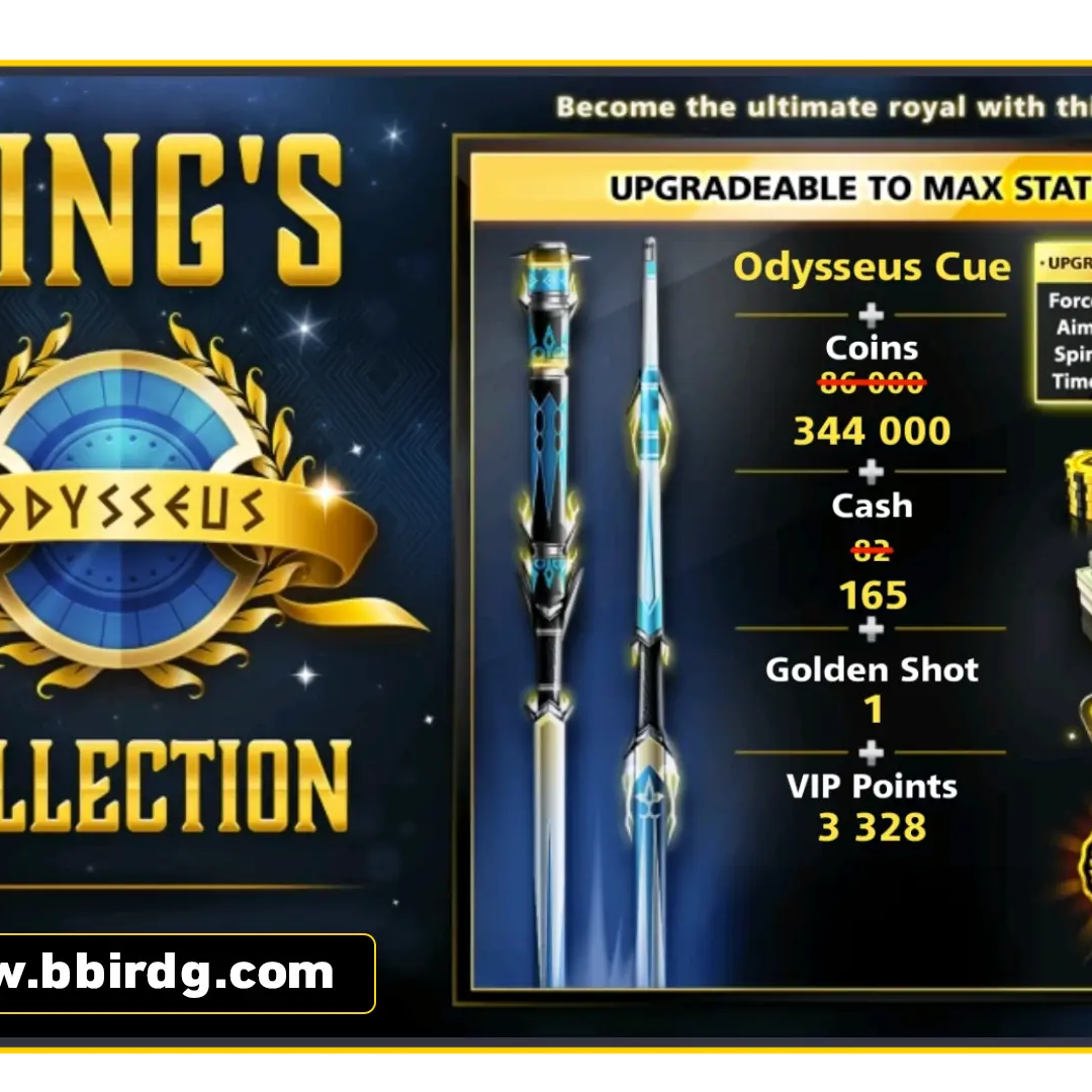 Odysseus Cue - King's Collection | 8 Ball Pool - BlackBird Store