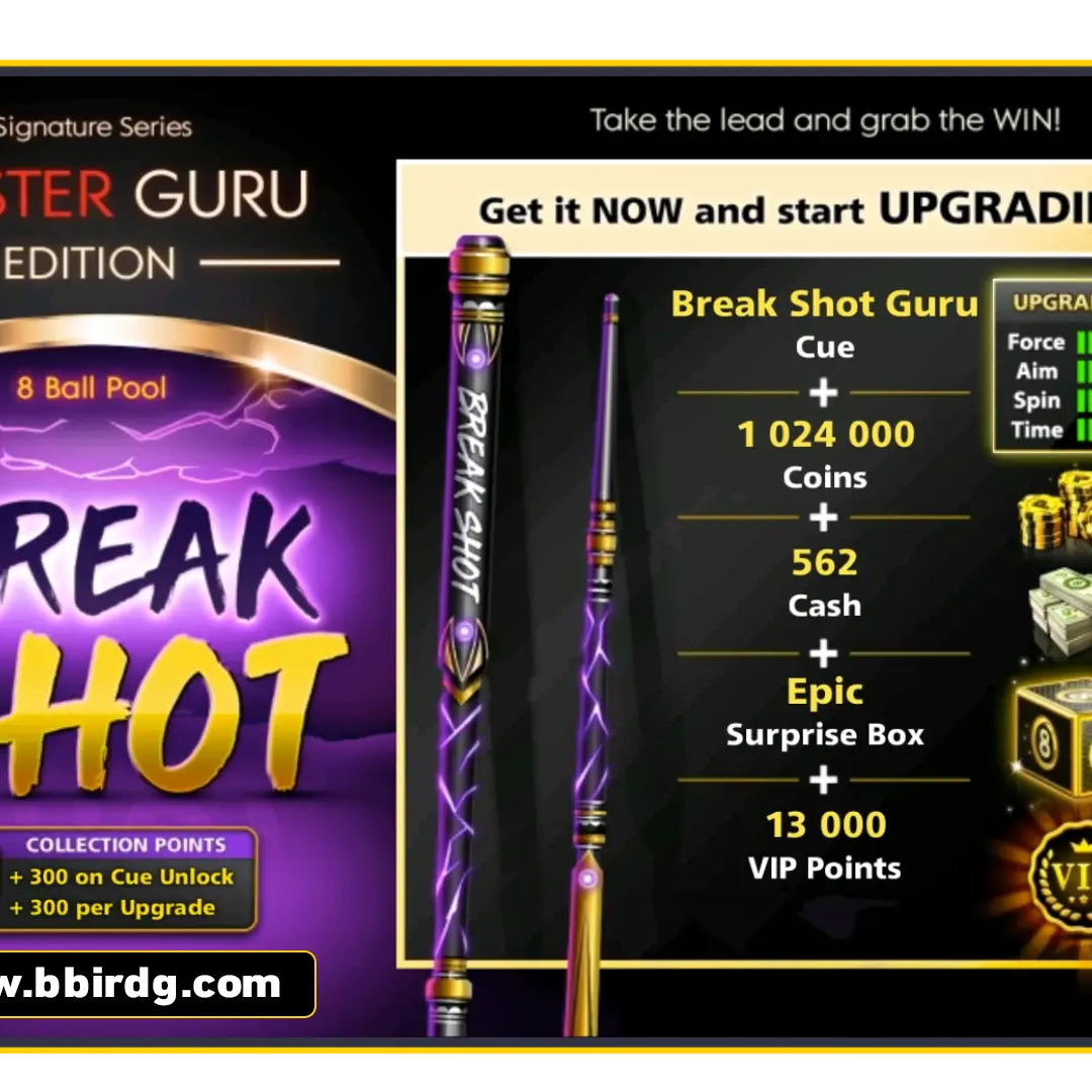 Break Shot Guru Cue - Master Guru Edition | 8 Ball Pool - BlackBird Store