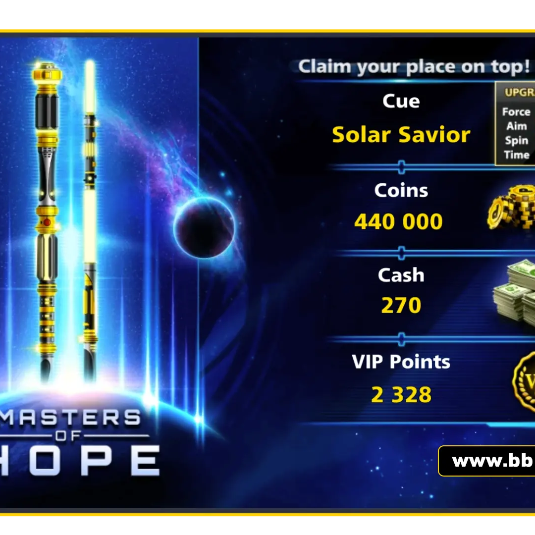 Solar Savior Cue - Master Of Hope | 8 Ball Pool - BlackBird Store