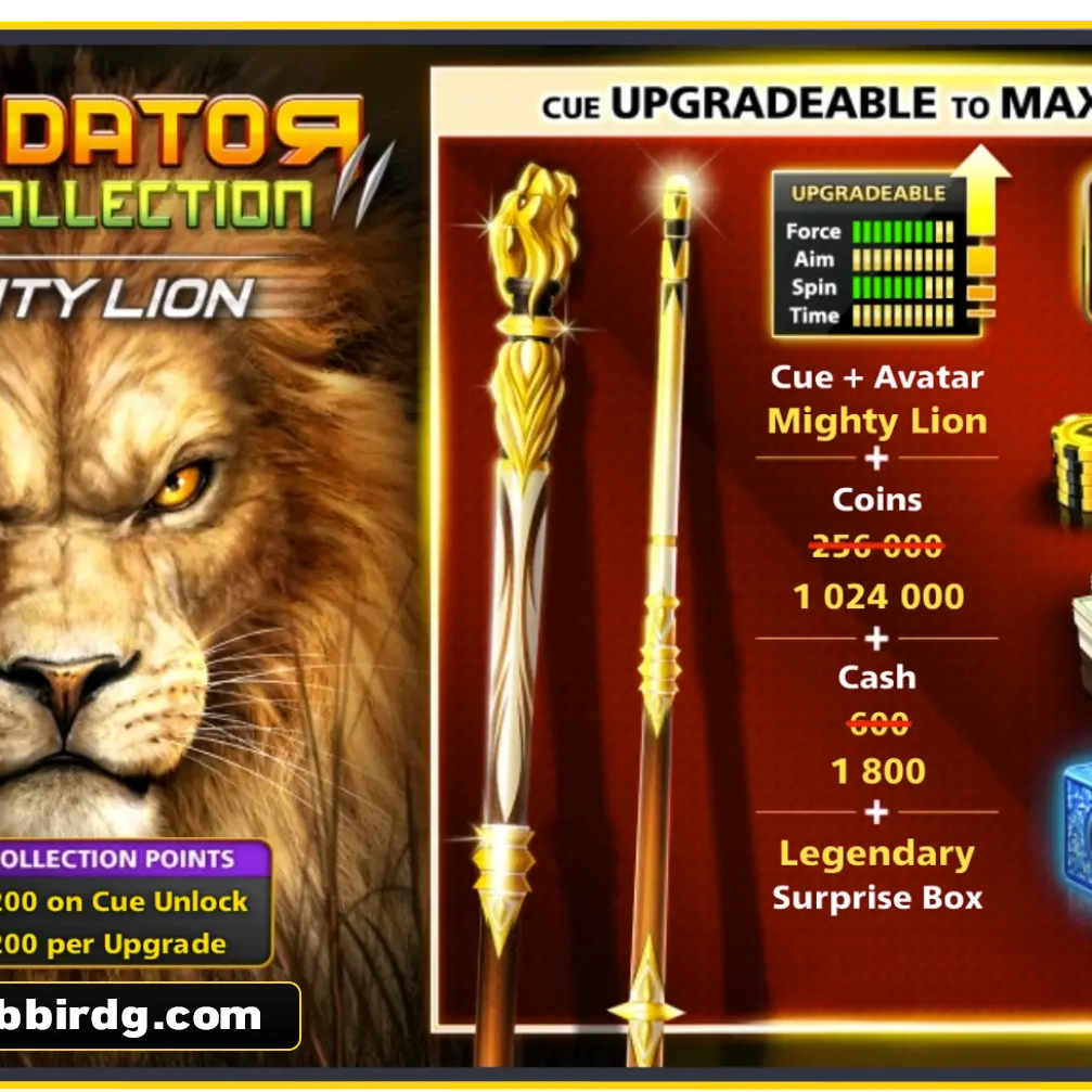 Mighty Lion Cue - Predator Collection | 8 Ball Pool - BlackBird Store