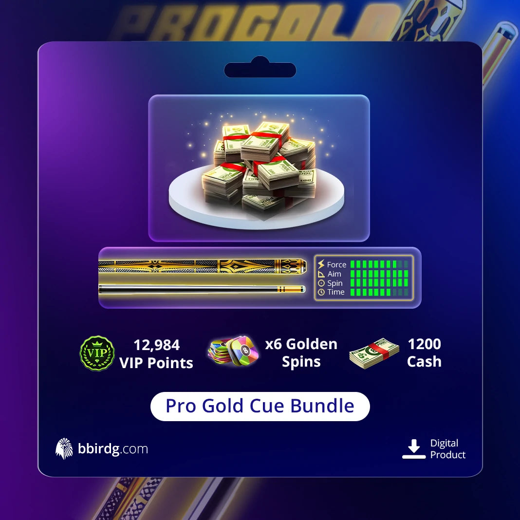 1200 كاش مع حزمة عصا ال Pro Gold | بلياردو