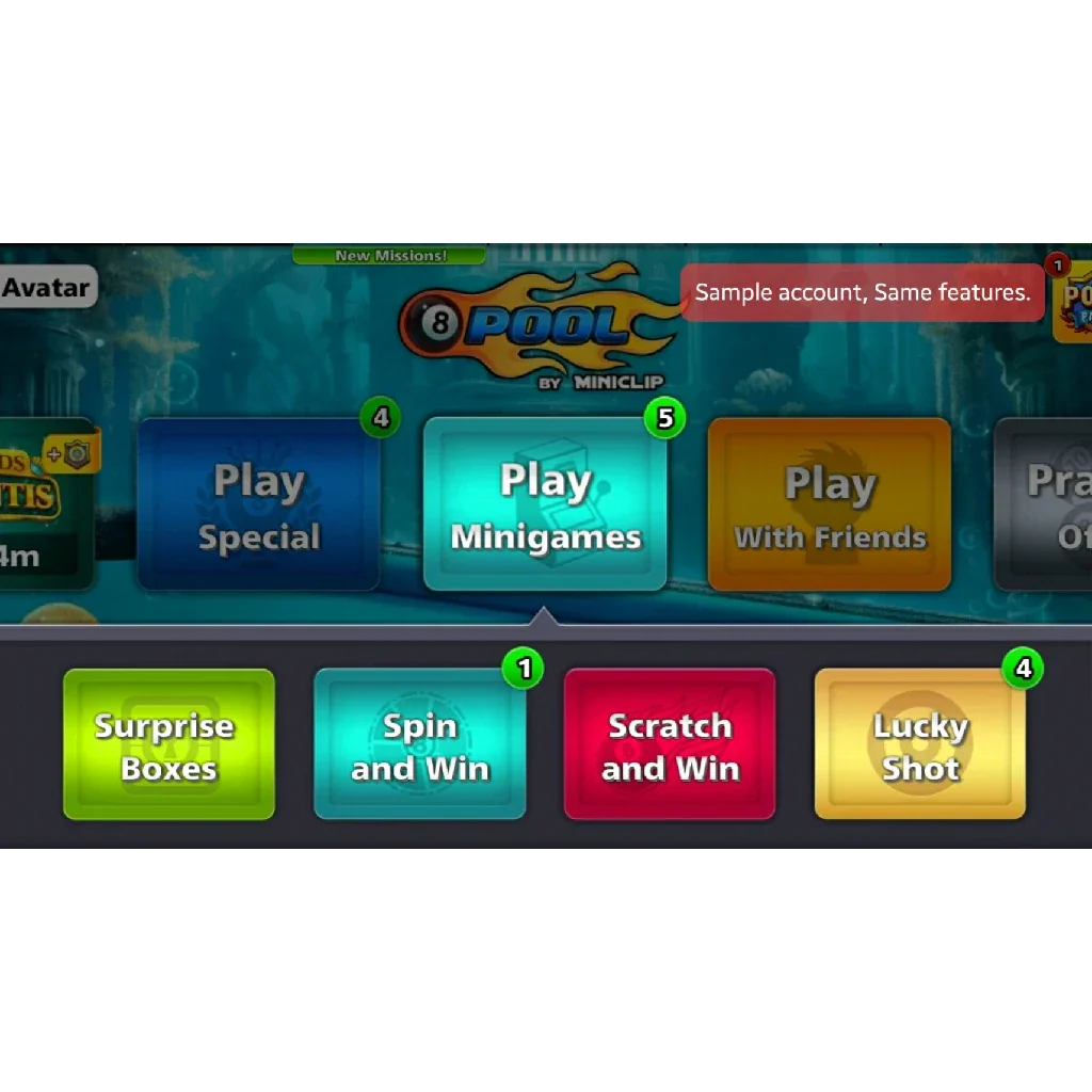 100 Million Coins 5000 Cash | Starter Miniclip Account | 8 Ball Pool