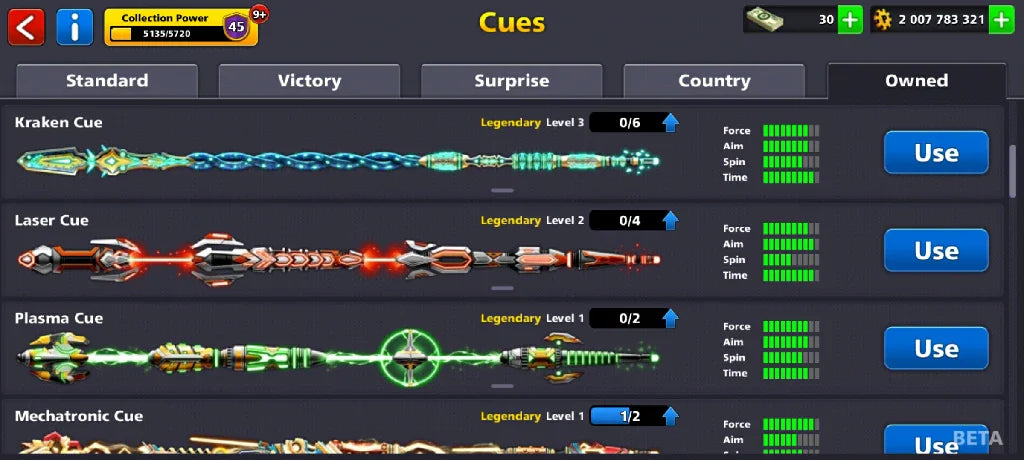 2 Billion Coins, 12 Legendary Cues, 1 Max Cue | Elite Miniclip Account | 8 Ball Pool - BlackBird Store