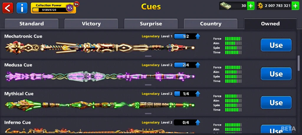 2 Billion Coins, 12 Legendary Cues, 1 Max Cue | Elite Miniclip Account | 8 Ball Pool - BlackBird Store