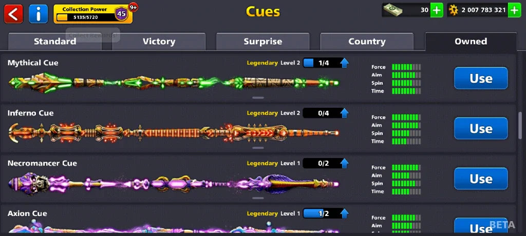 2 Billion Coins, 12 Legendary Cues, 1 Max Cue | Elite Miniclip Account | 8 Ball Pool - BlackBird Store