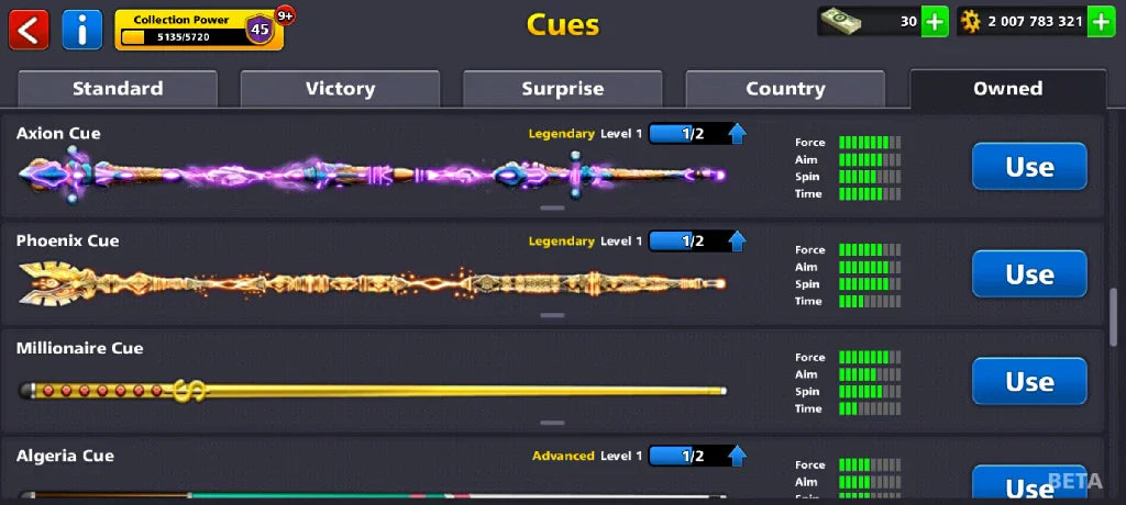 2 Billion Coins, 12 Legendary Cues, 1 Max Cue | Elite Miniclip Account | 8 Ball Pool - BlackBird Store