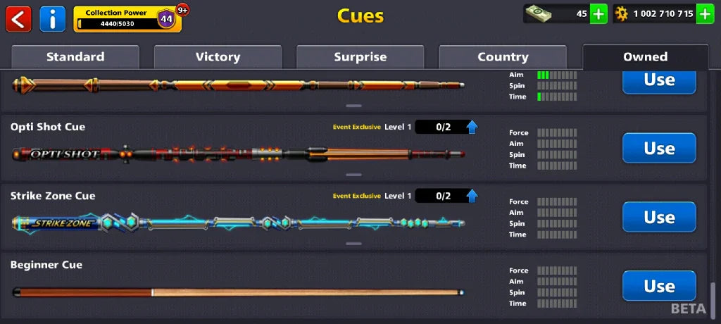 1 Billion Coins, 13 Legendary Cues | Elite Miniclip Account | 8 Ball Pool - BlackBird Store