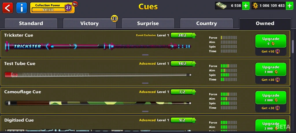 1 Billion Coins & 6900 Cash | 8 Ball Pool Account